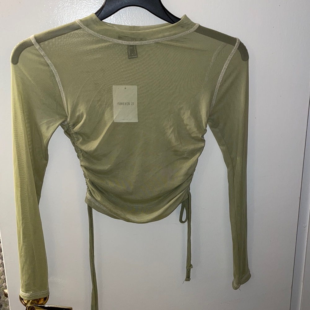 see through green over shirt